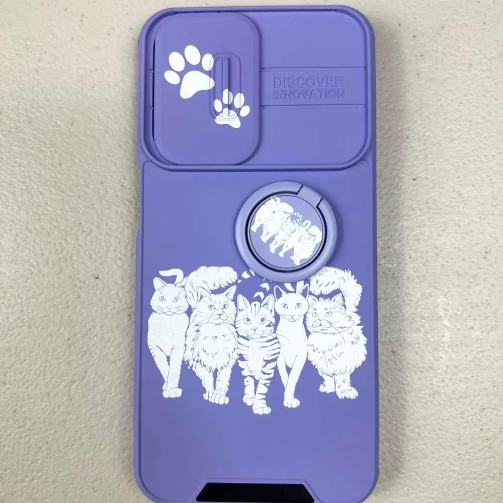 Taylor’s Cat Samsung A23 5G Purple‎ Phone Case with Ring Holder and Window Cover